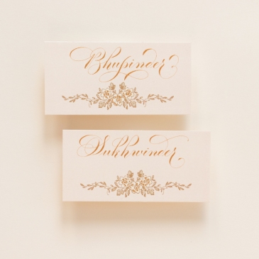 G Designers Calligraphy Place Cards PC16
