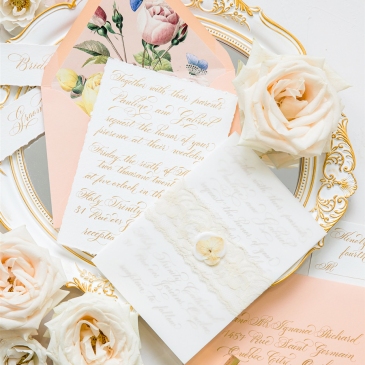 G Designers Classical Calligraphy Wedding Invitation 2