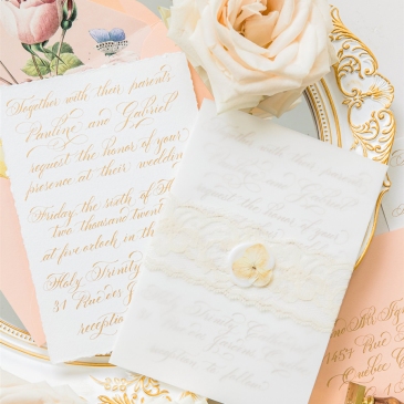 G Designers Classical Calligraphy Wedding Invitation 3