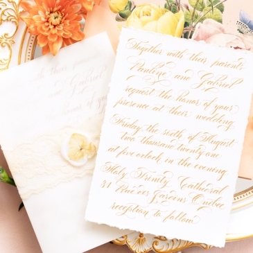 G Designers Classical Calligraphy Wedding Invitation 5