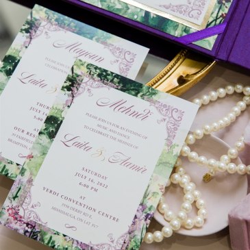 G Designers Purple Luxury Boxed Wedding Invitation 4